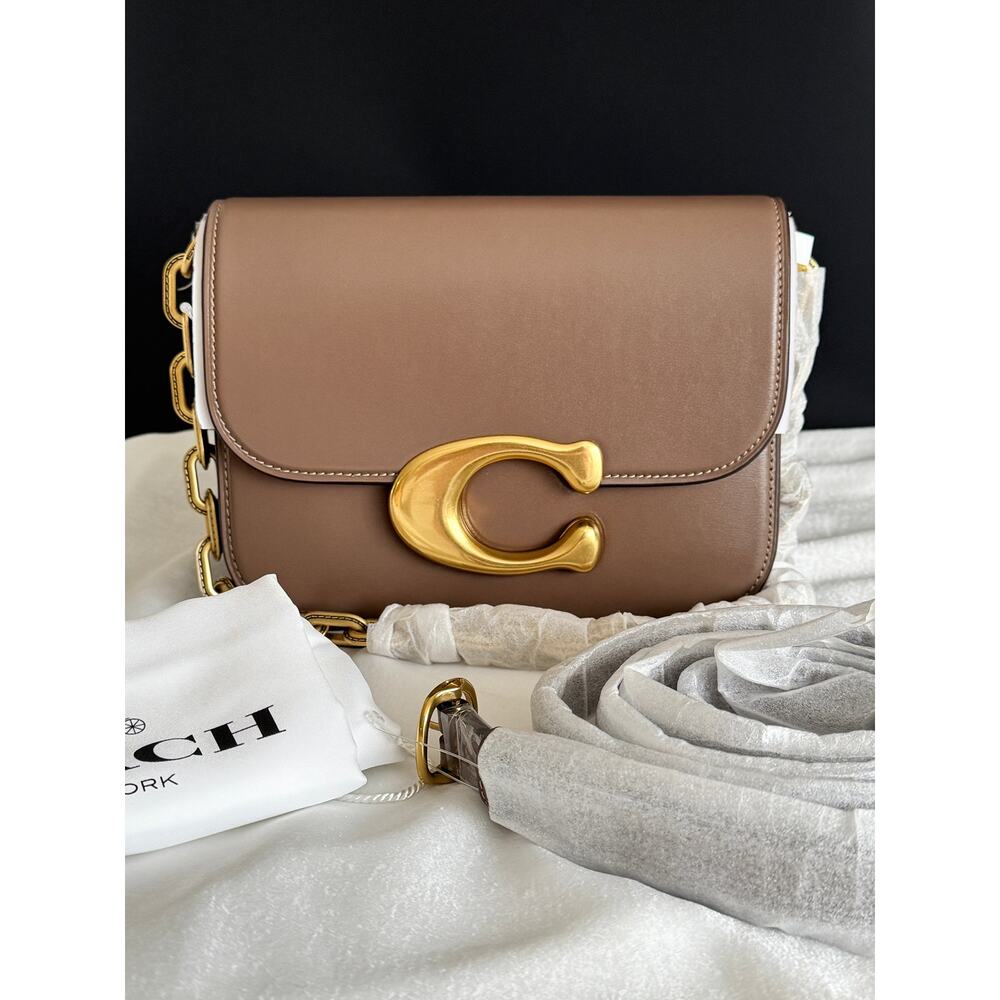 Coach Idol Shoulder Bag In Dark Stone CM557
